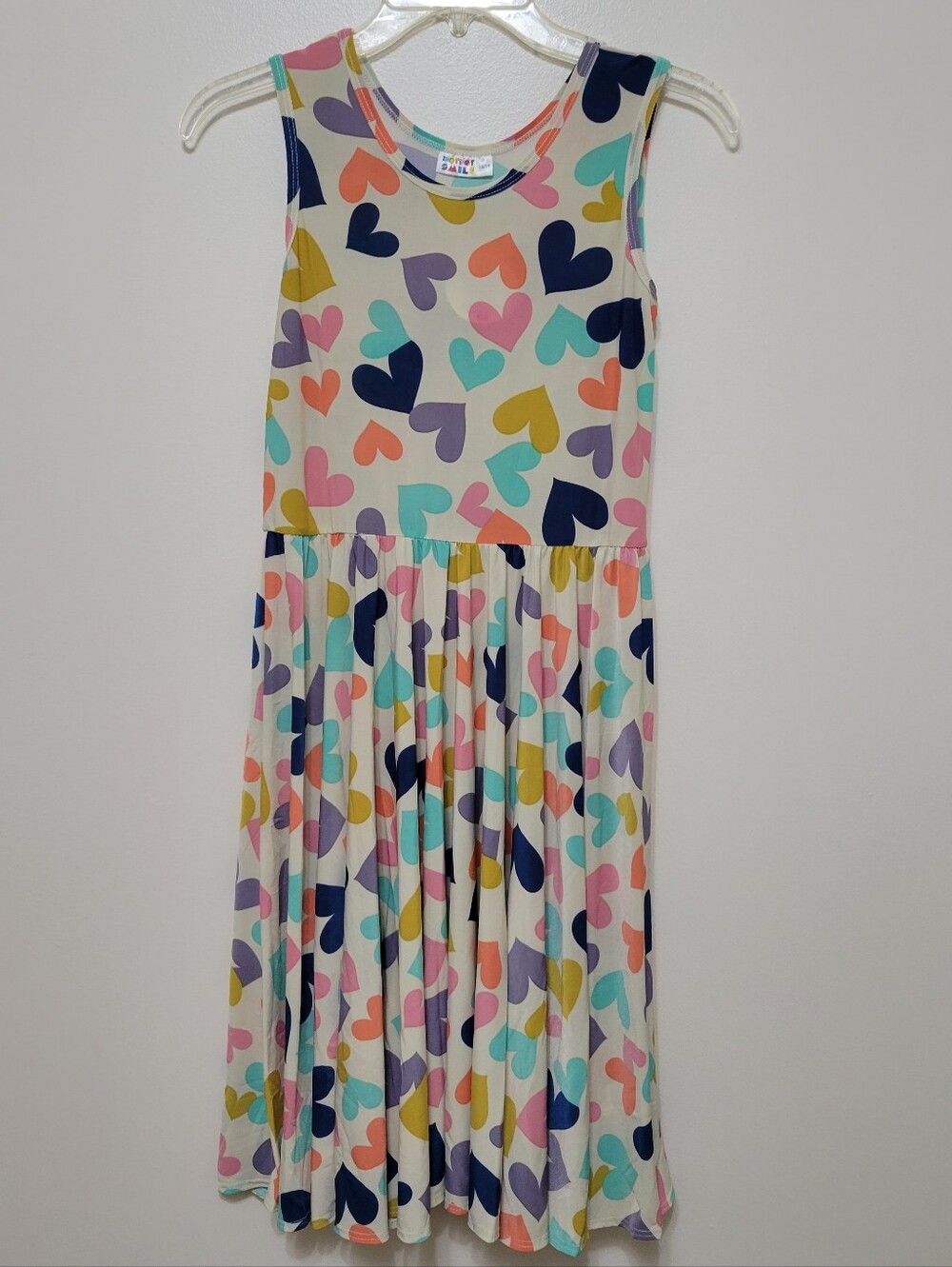 Nwt Dot Dot Smile Heart Print Tank Dress